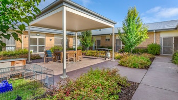 Bupa Ballarat alfresco outdoor area with BBQ